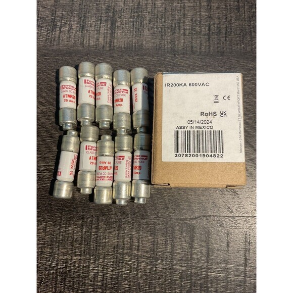 Mersen ATMR20 Box of 10 Amp-Trap Fuses, 600VAC, 20A FNFP 5/14/2024 - Picture 1 of 3